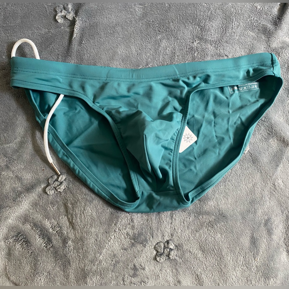 Green Brave Person Swim Briefs